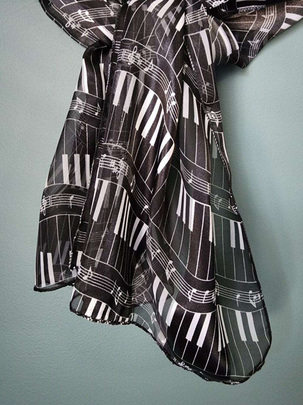 2/$15 Lightweight Musical Piano Scarf - Picture 4 of 5